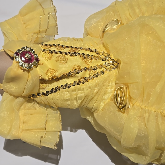 Princess Belle Beauty And The Beast Disney Halloween Costume Size 5/6 Girls - Picture 2 of 10